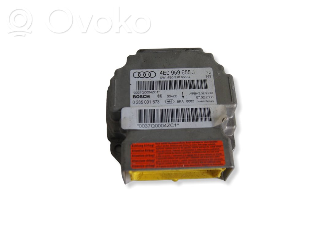 Audi A8 S8 D3 4E Unitate/modul de comandă airbaguri 