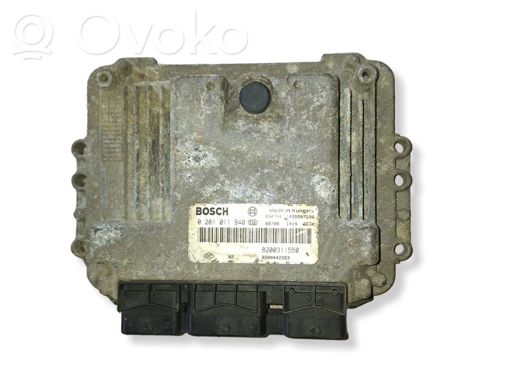 Unidad de control/módulo del motor   8200311550,0281011940,8200442263
