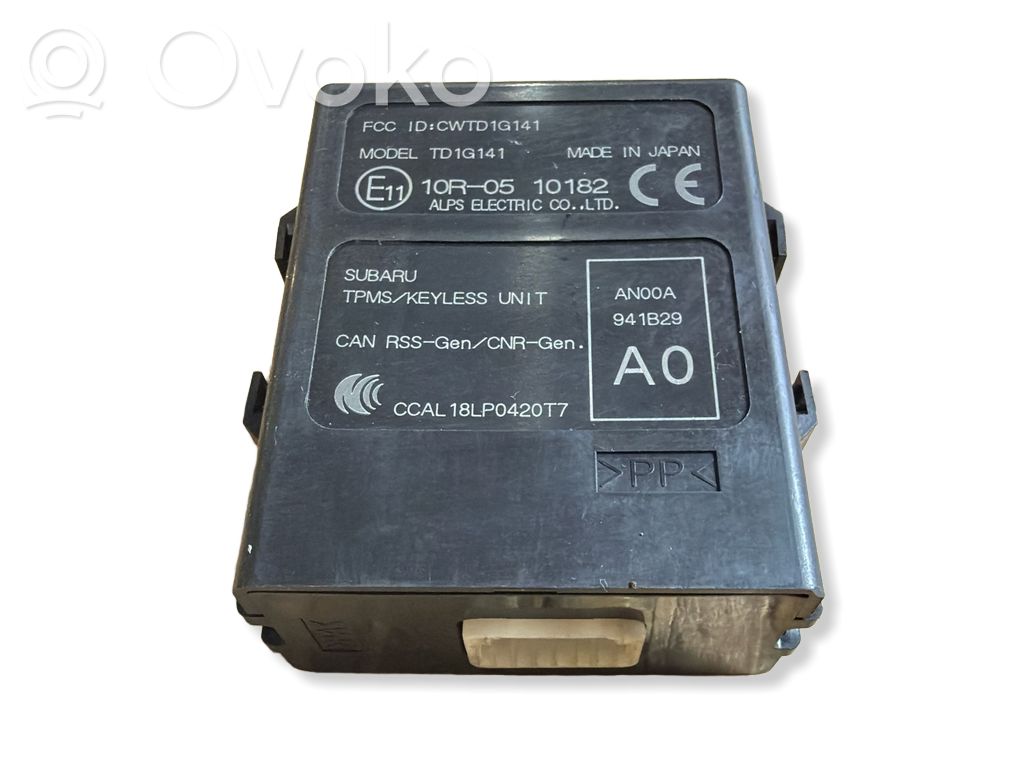 Keyless (KESSY) go control unit/module   10182,AN00A,941B29