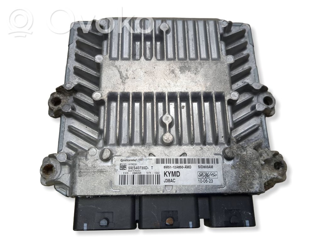 Engine control unit/module   8M5112A650AMD,SID803AM,5WS40735DT