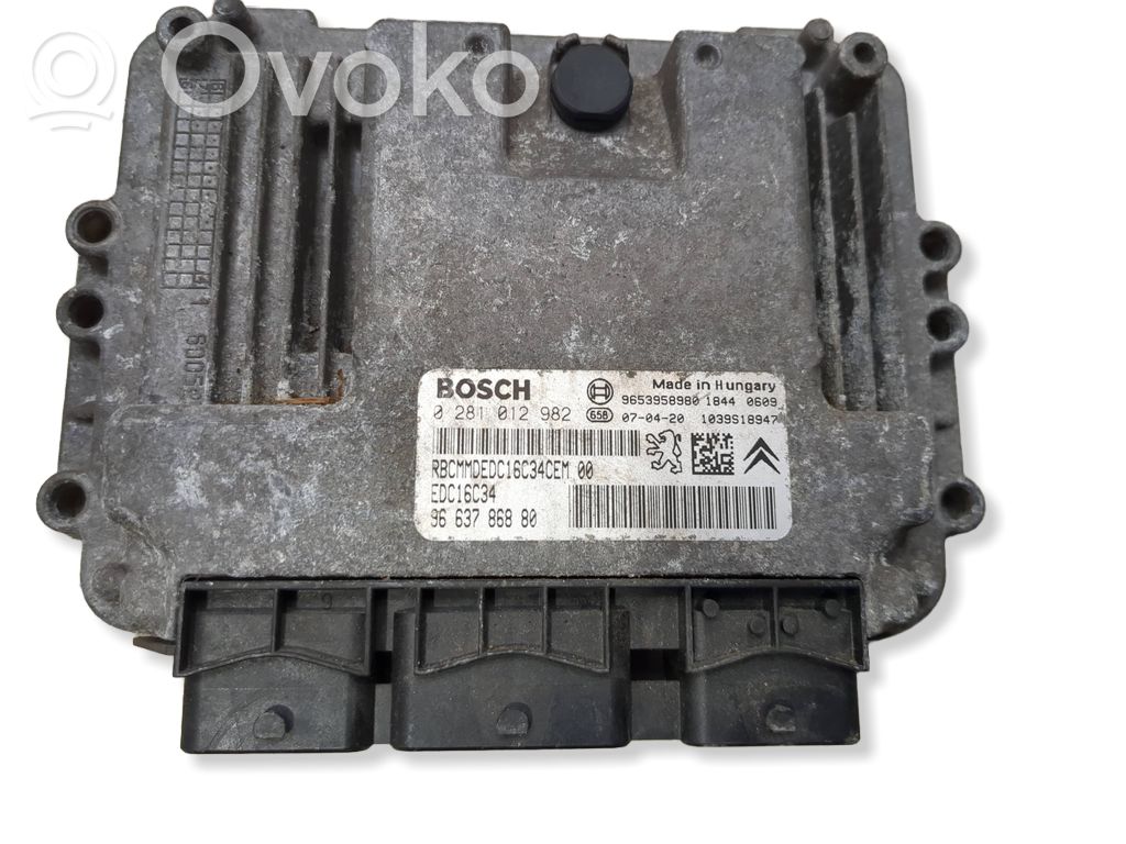 Peugeot Expert Engine control unit/module 