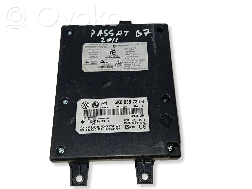 Volkswagen PASSAT B7 Bluetooth control unit module 