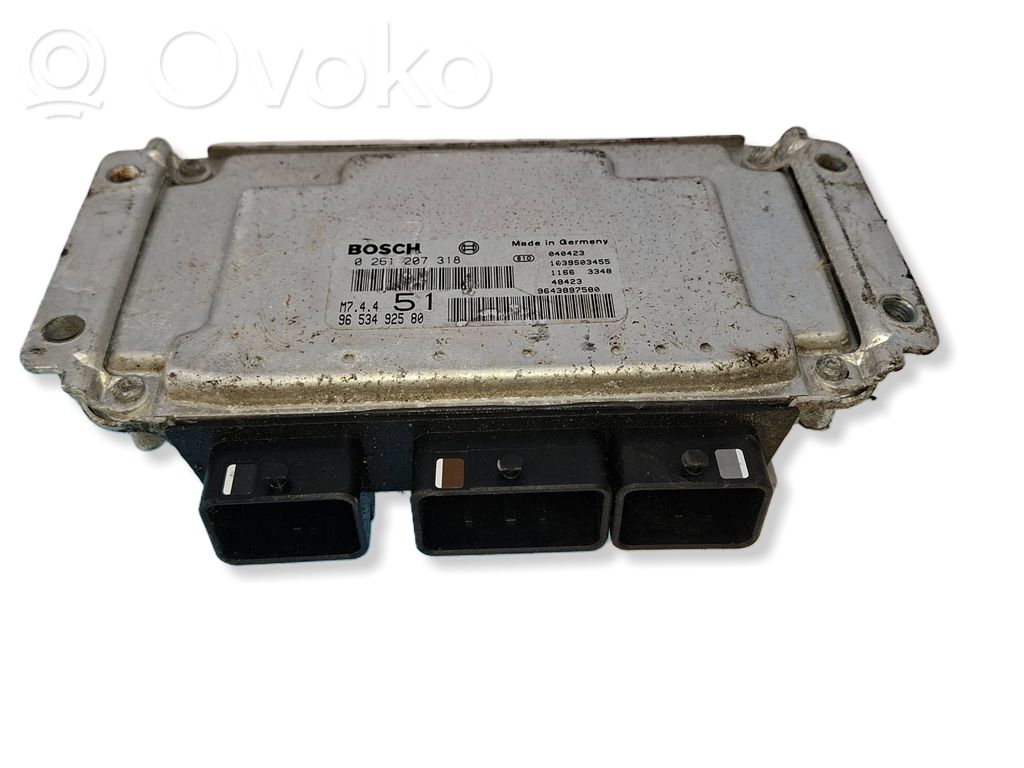 Engine control unit/module   0261207318,9643897580,9653492580