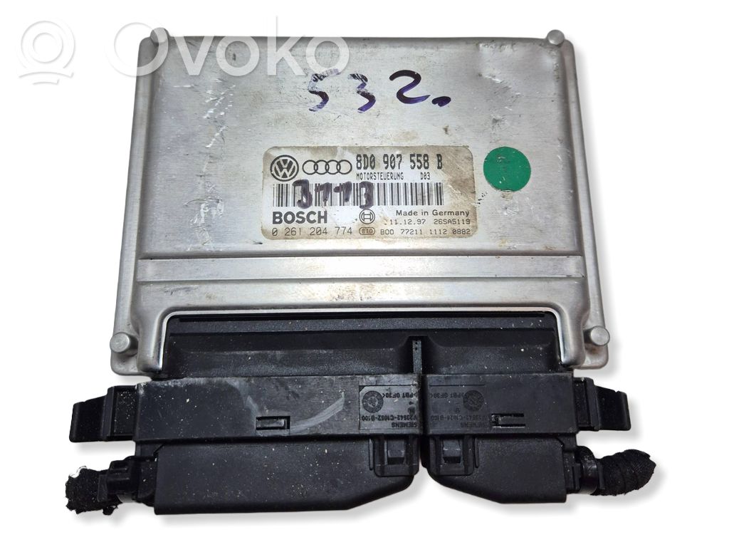 Engine control unit/module   8D0907558B,26SA5119,0261204774