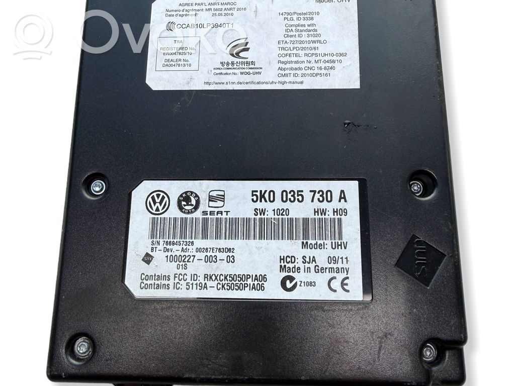 Bluetooth control unit module   5K0035730A,10002270030