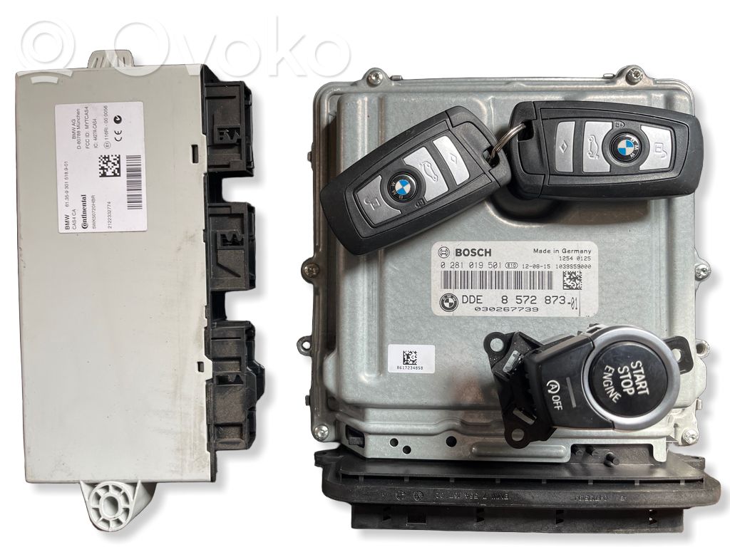 BMW 5 F10 F11 Komputer / Sterownik ECU i komplet kluczy 