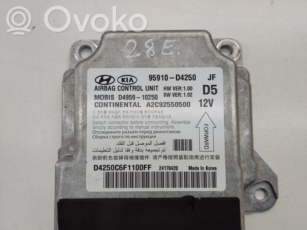 KIA Optima Airbag control unit/module 