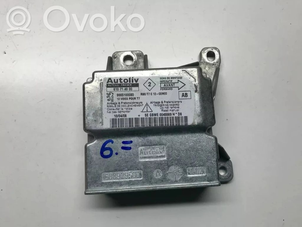 Peugeot 308 Airbag control unit/module 