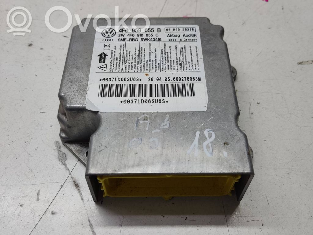 Audi A6 S6 C6 4F Sterownik / Moduł Airbag 