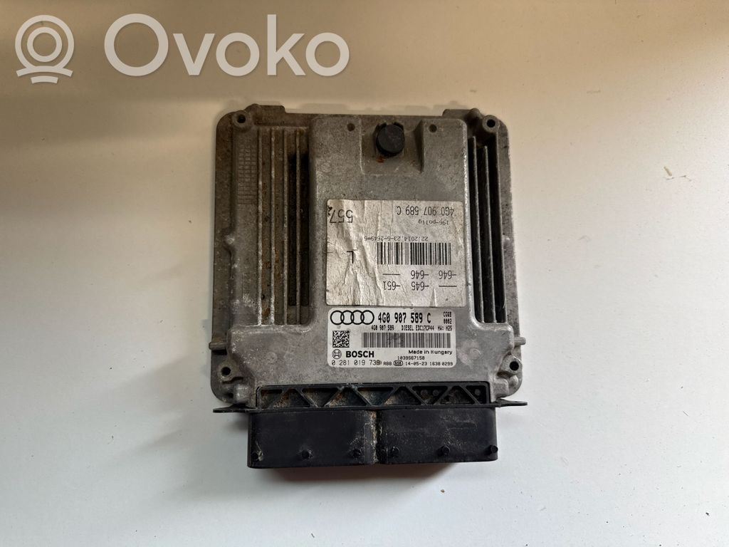 Engine control unit/module   0281019739,4G0907589,4G0907589C
