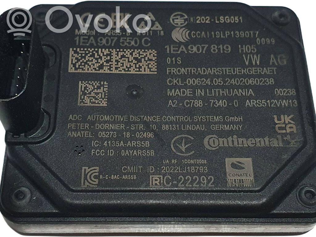 Sensor de radar Distronic   1EA907550C,1EA907819