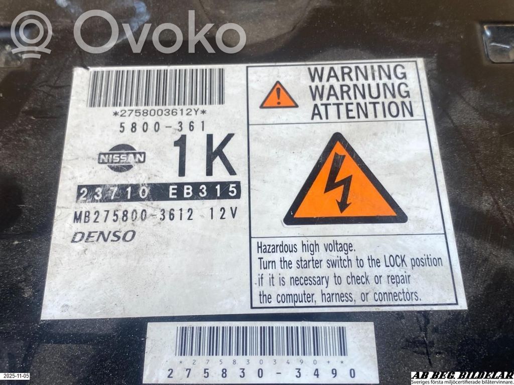 Nissan Navara D40 Injection control unit/module 