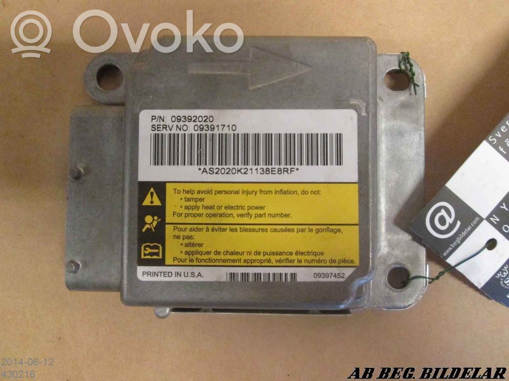 Pontiac Trans Sport Unitate/modul de comandă airbaguri 