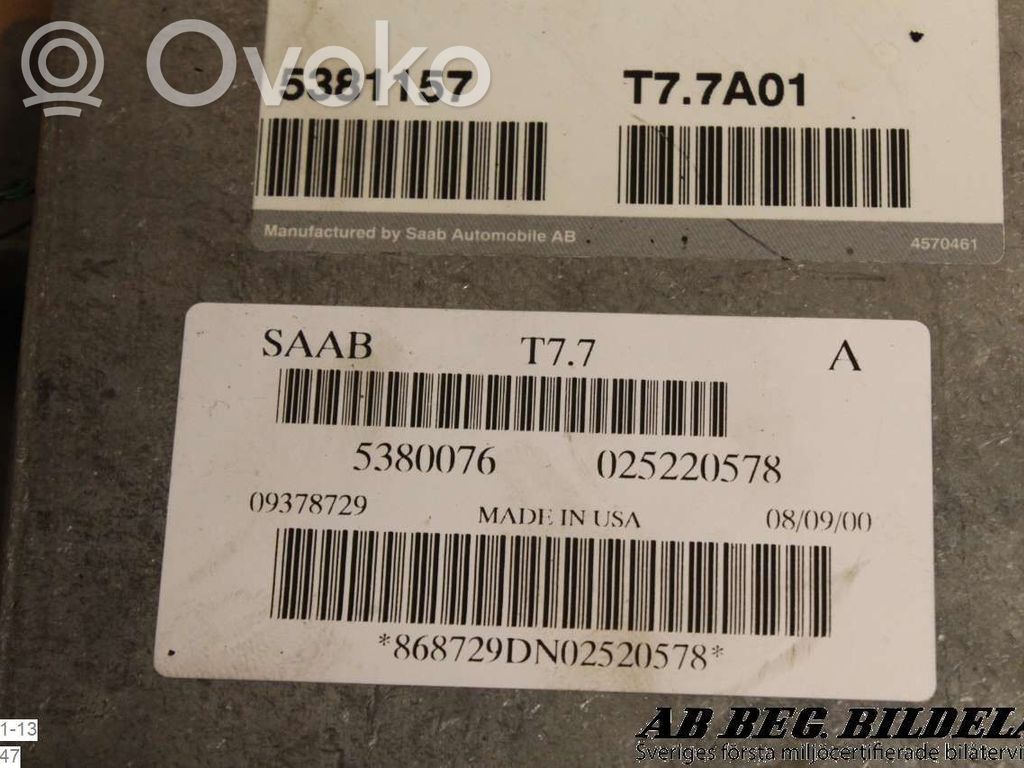 Injection control unit/module   5386628,5381157T77A01