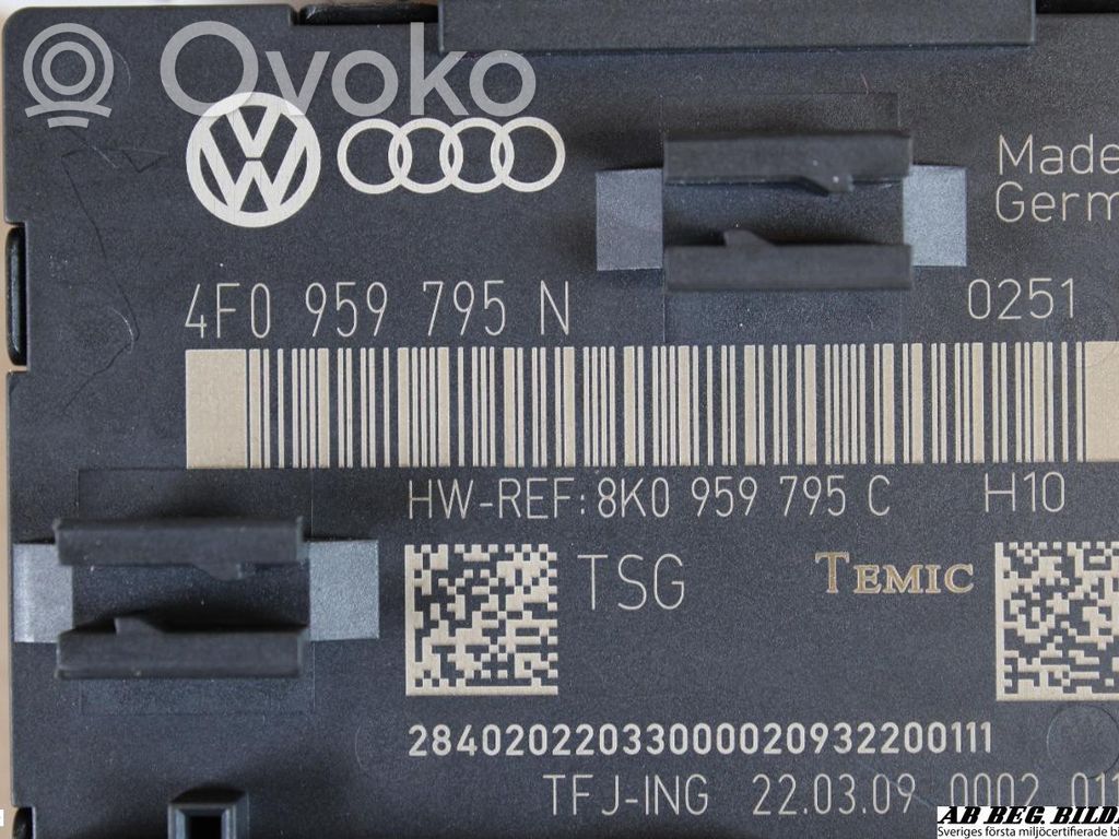 Audi A4 S4 B8 8K Unitate/modul comandă uși 