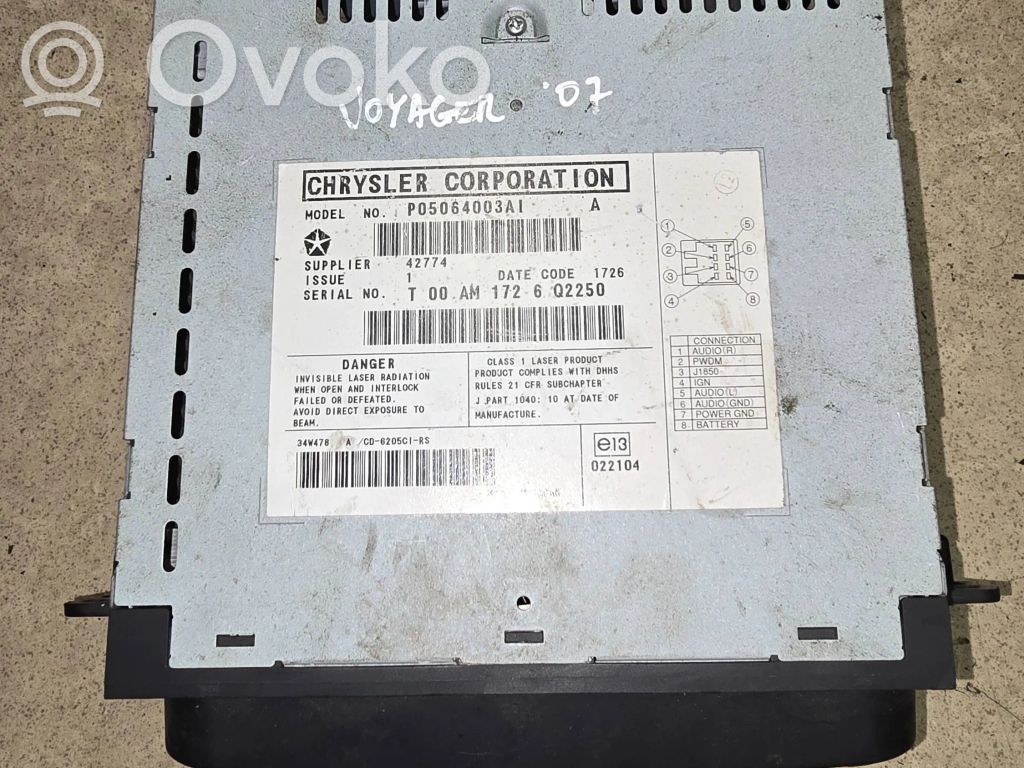 Chrysler Voyager Schimbător CD/DVD 