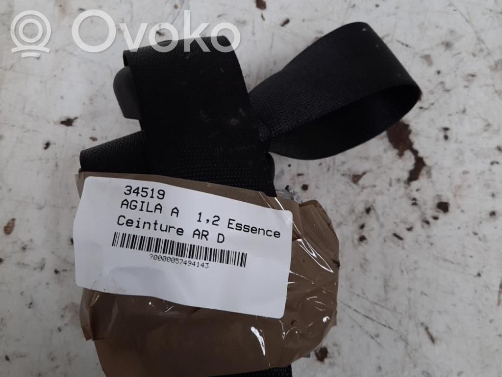 Opel Agila A Centură spate 