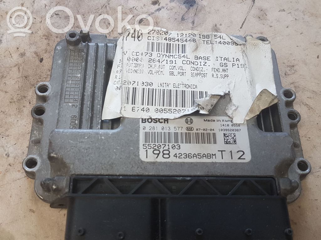 Engine control unit/module   0281013577,55207103,1984236A5ABM