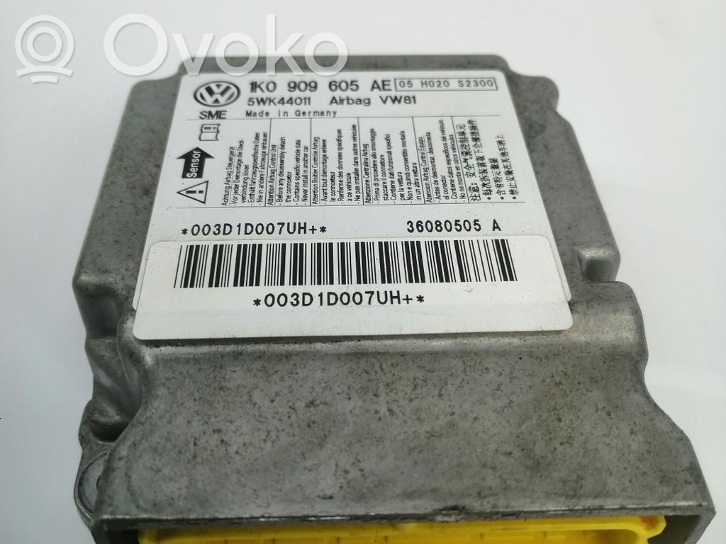 Volkswagen Scirocco Airbag control unit/module 
