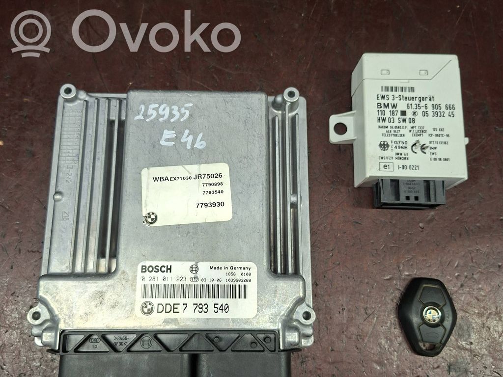 BMW 3 E46 Engine ECU kit and lock set 