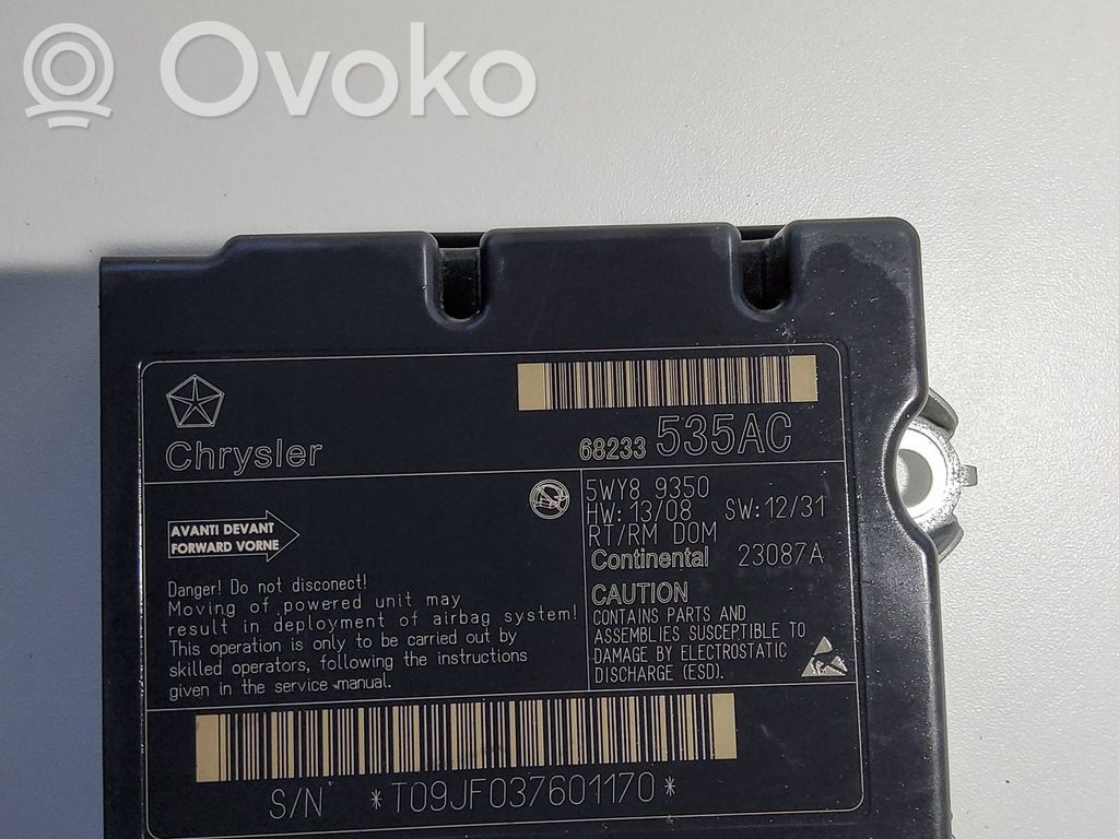Airbag control unit/module   68233535AC,5WY89350,T01J5037601170