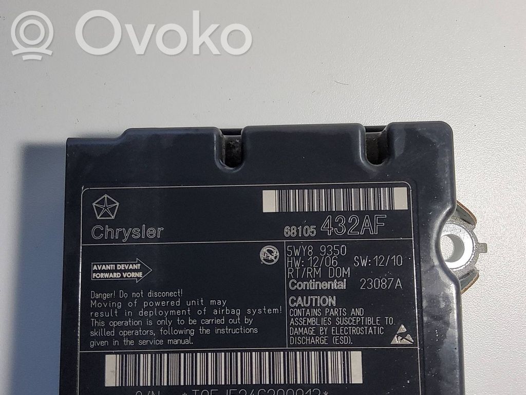 Airbag control unit/module   68105432AF,5WY89350,T0EJF246200913