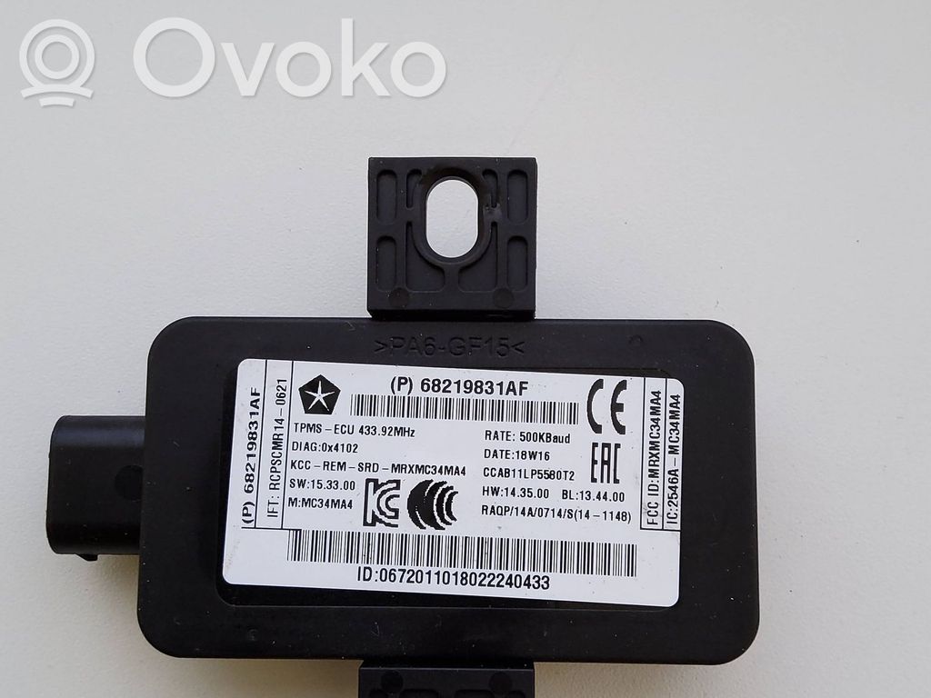 Module de pression des pneus   68219831AF