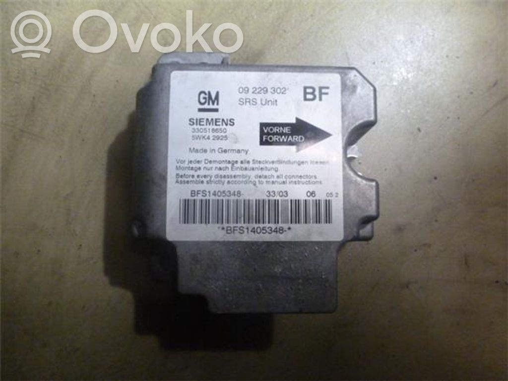 Opel Astra G Airbag control unit/module 