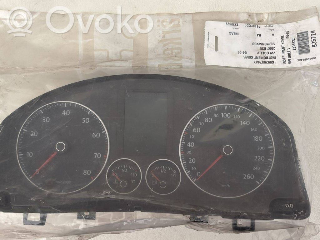 Volkswagen Golf Plus Vitezometru (grup de instrumente) 