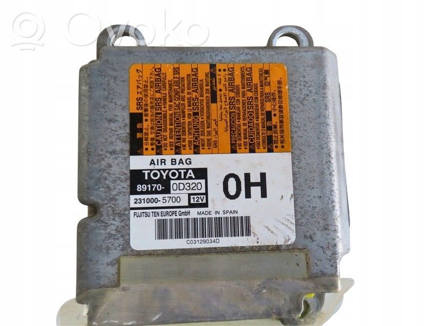 Toyota Yaris Airbag control unit/module 