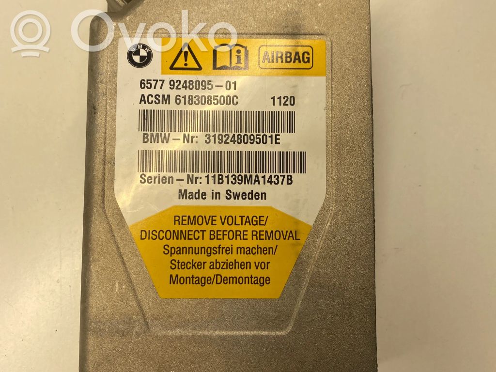 BMW 5 GT F07 Airbag control unit/module 