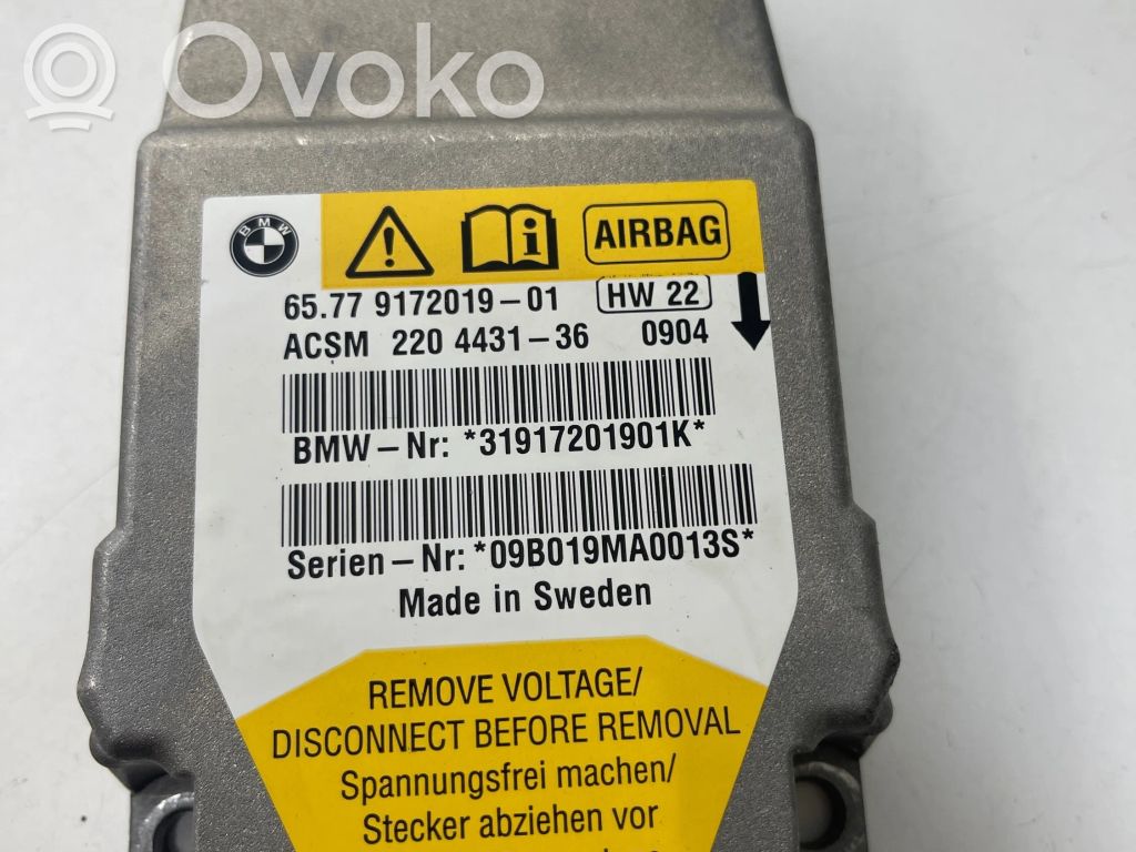 Airbag control unit/module   9172019,220443136,31917201901K,09B019WA0013S
