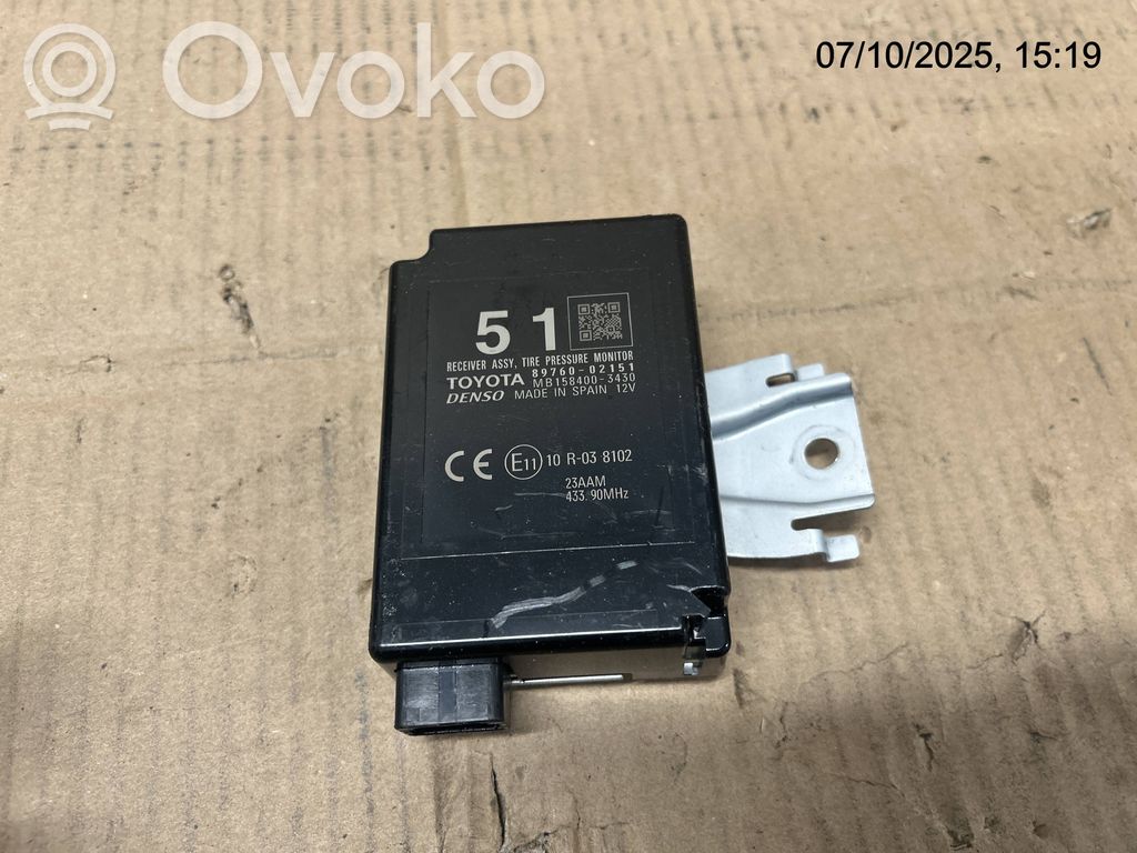 Toyota Auris E180 Tire pressure control unit 