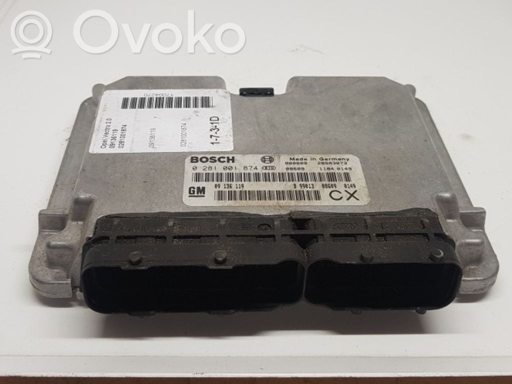 Engine control unit/module   0281001874,09136119