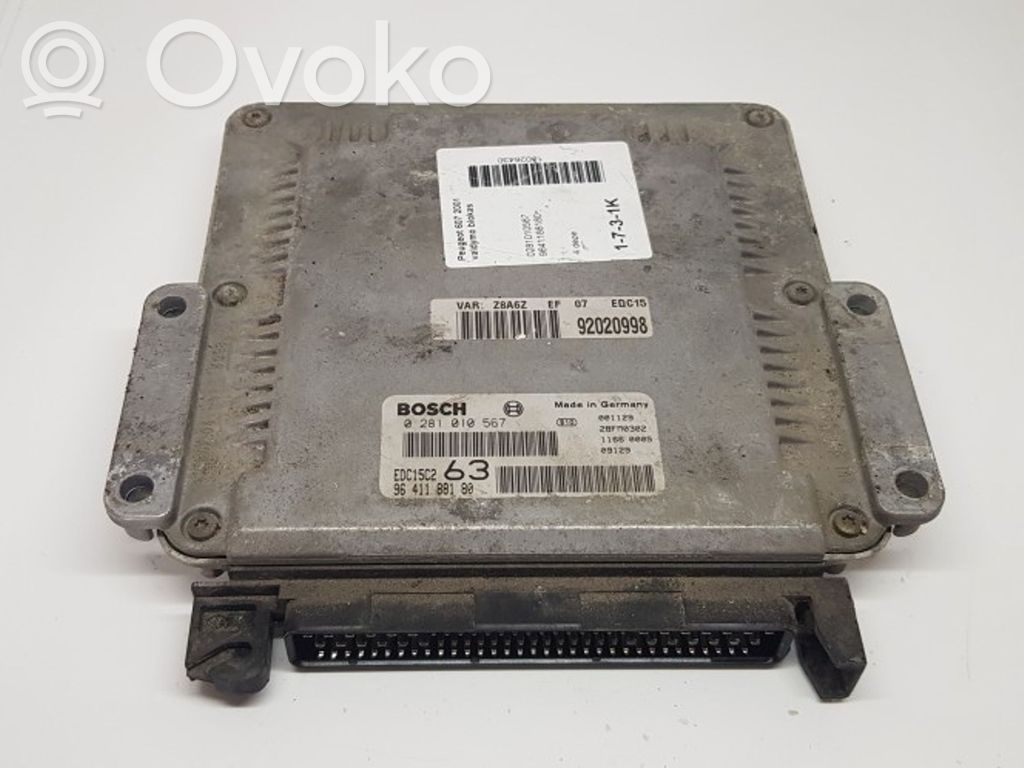 Engine control unit/module   0281010567,9641188180