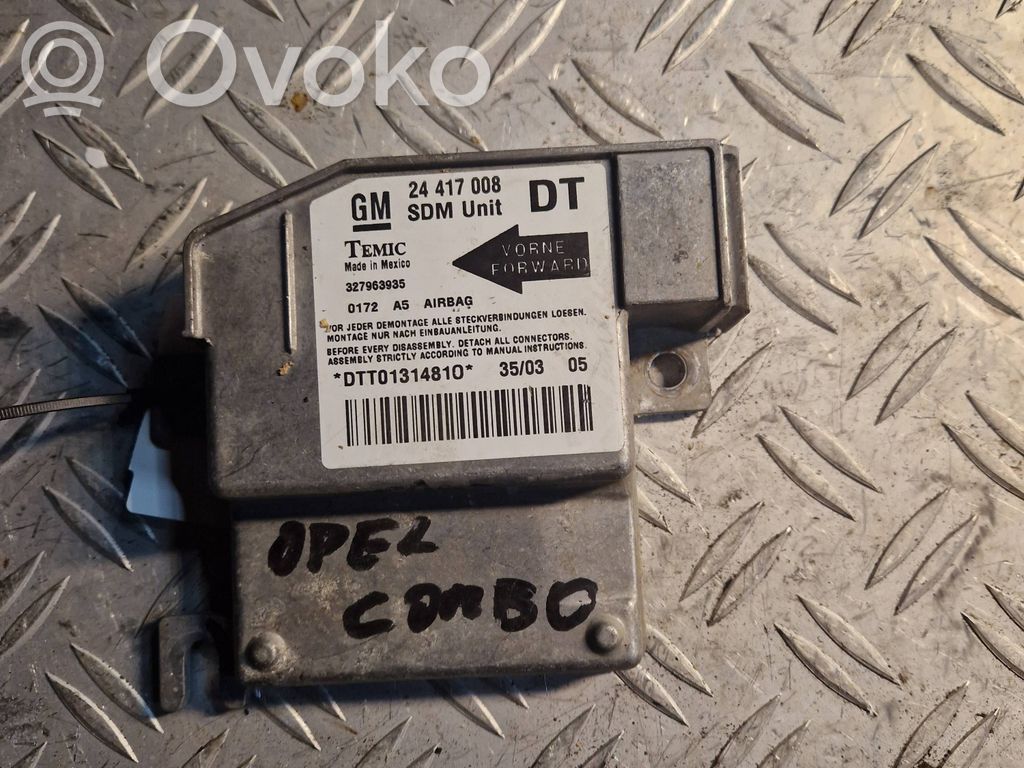 Opel Corsa C Airbag control unit/module 