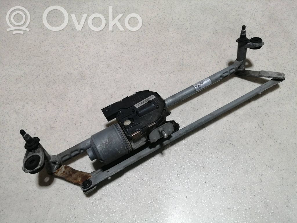 Volkswagen Golf VI Motor y varillaje del limpiaparabrisas delantero 