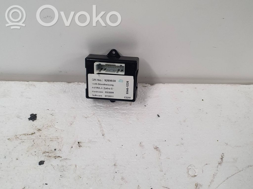 Opel Zafira C Auxiliary heating control unit/module 
