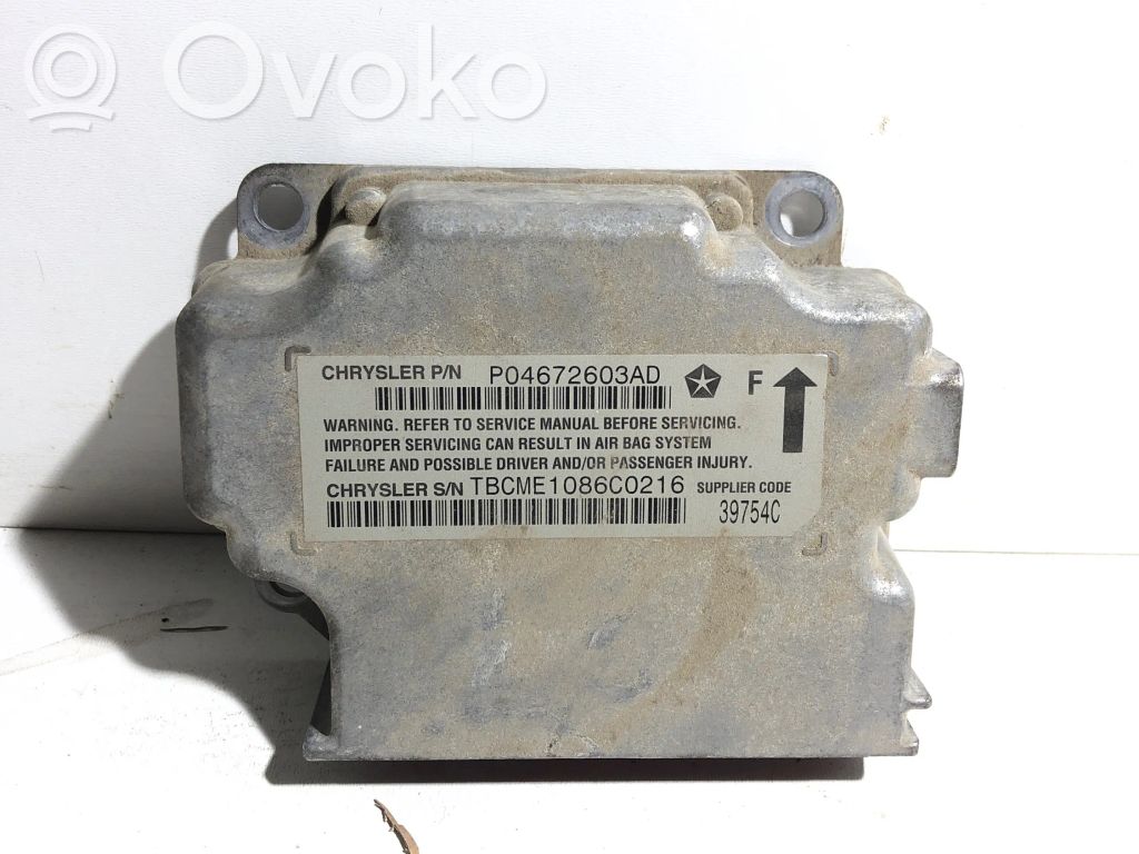 Airbag control unit/module   P04672603AD,39754C,TBCM51086C0216