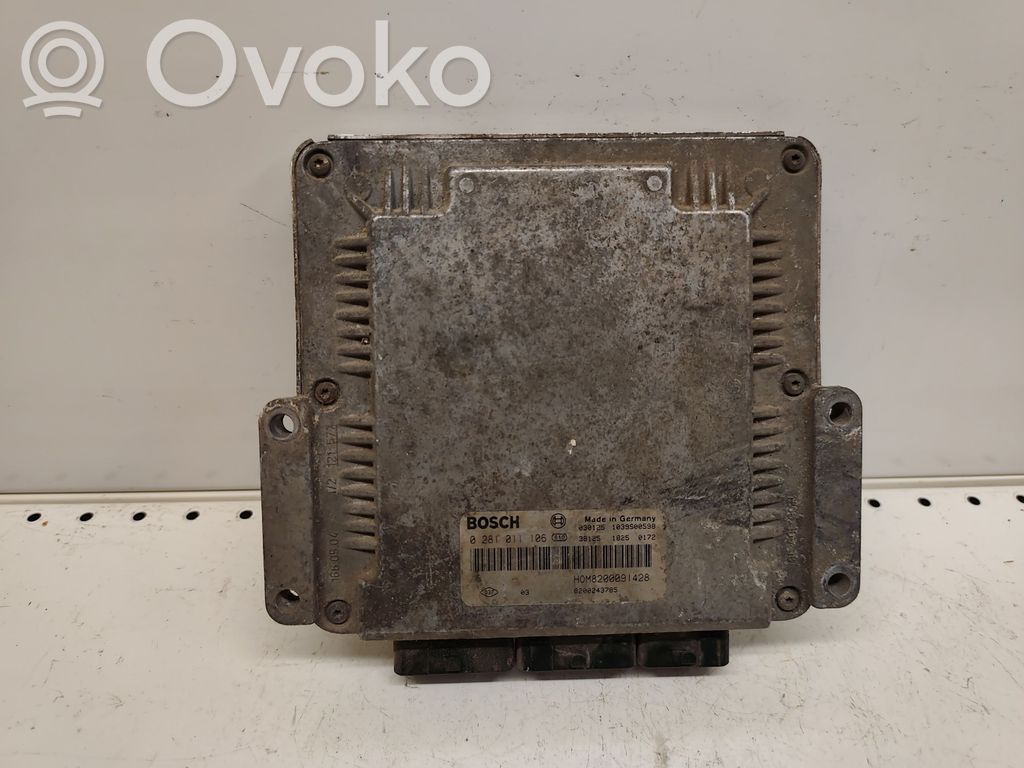 Engine control unit/module   0281011106,8200243785,1039S00598