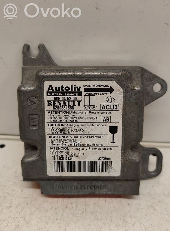 Airbag control unit/module   605045200,8200381668