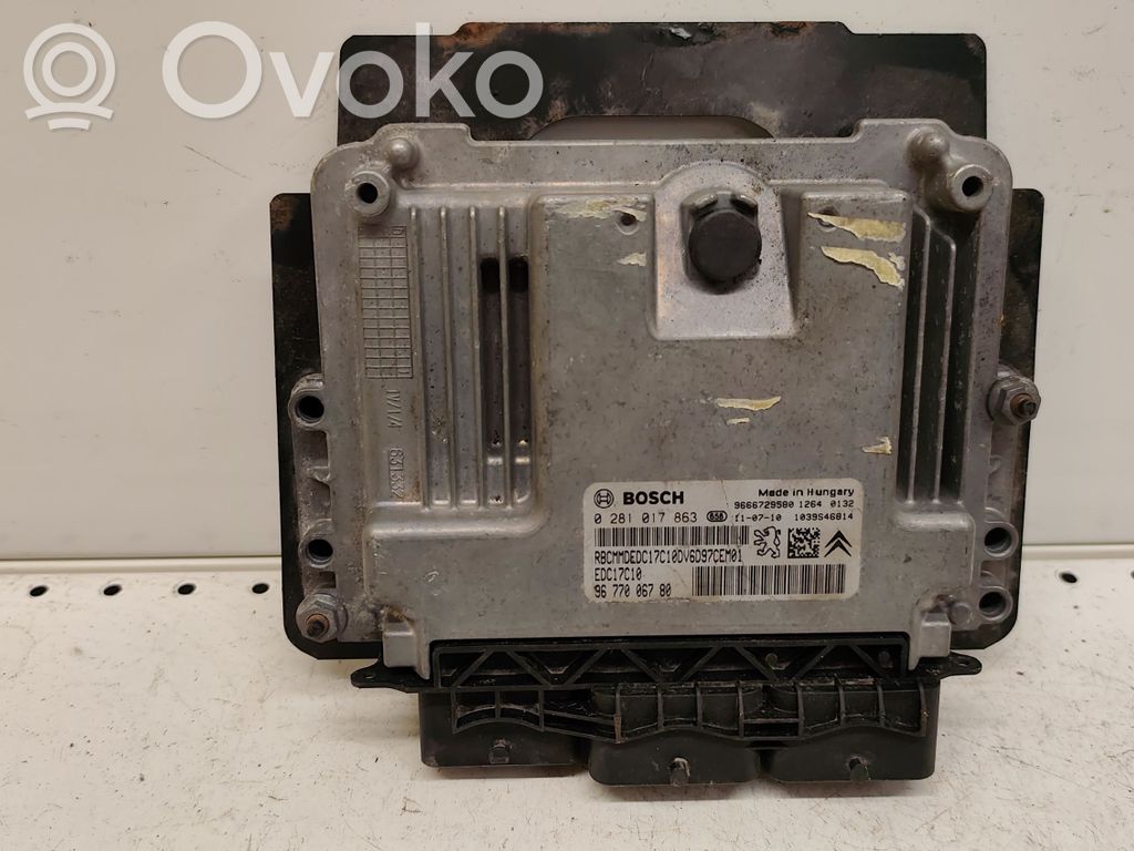 Engine control unit/module   9666729580,0281017863,9677006780