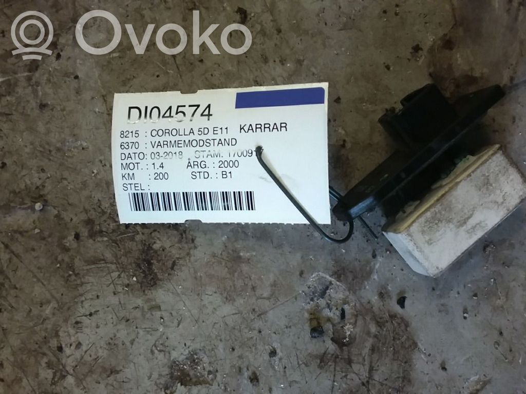 Lämpöpuhaltimen moottorin vastus