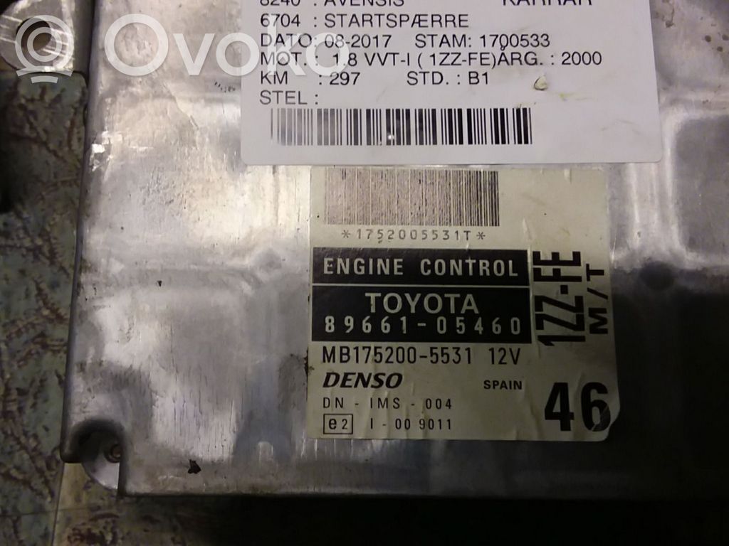 Toyota Avensis T220 Relè blocco accensione