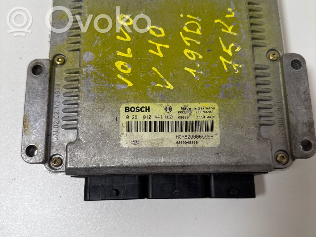 Volvo S40, V40 Engine control unit/module 