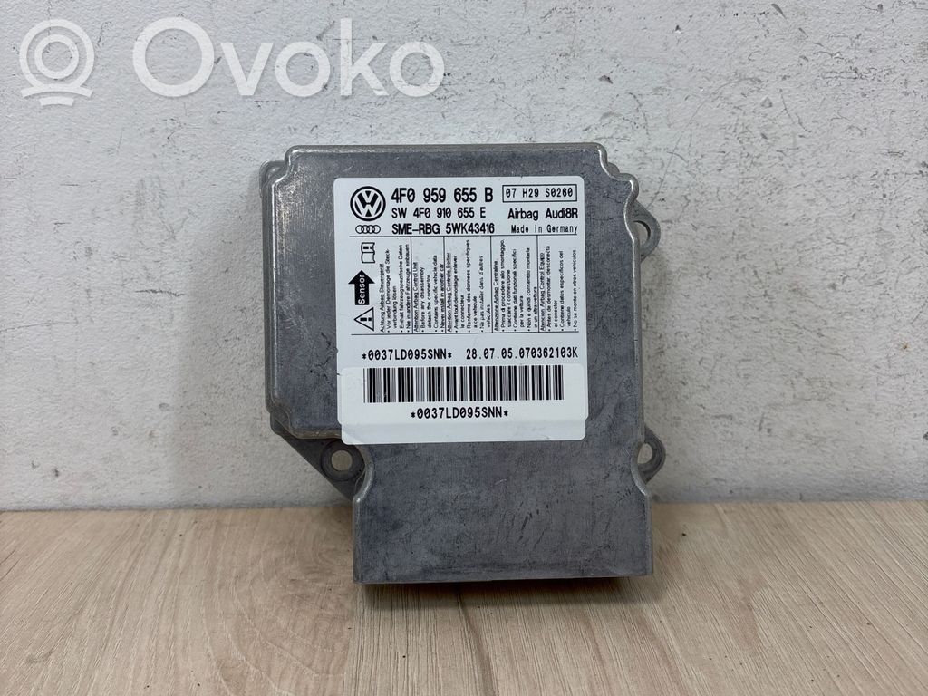 Sterownik / Moduł Airbag   4F0959655B,4F0910655E,0037LD095SNN,07H29S0260