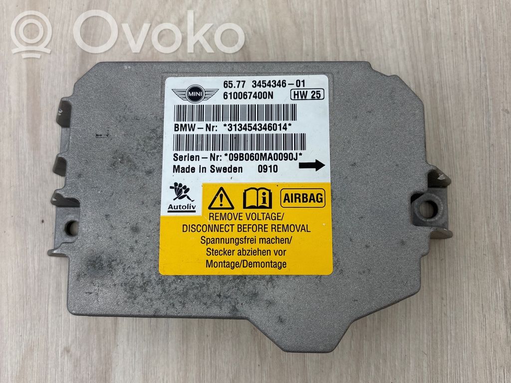 Mini One - Cooper Coupe R56 Airbag control unit/module 