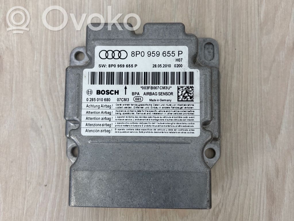 Audi A3 S3 A3 Sportback 8P Airbag control unit/module 