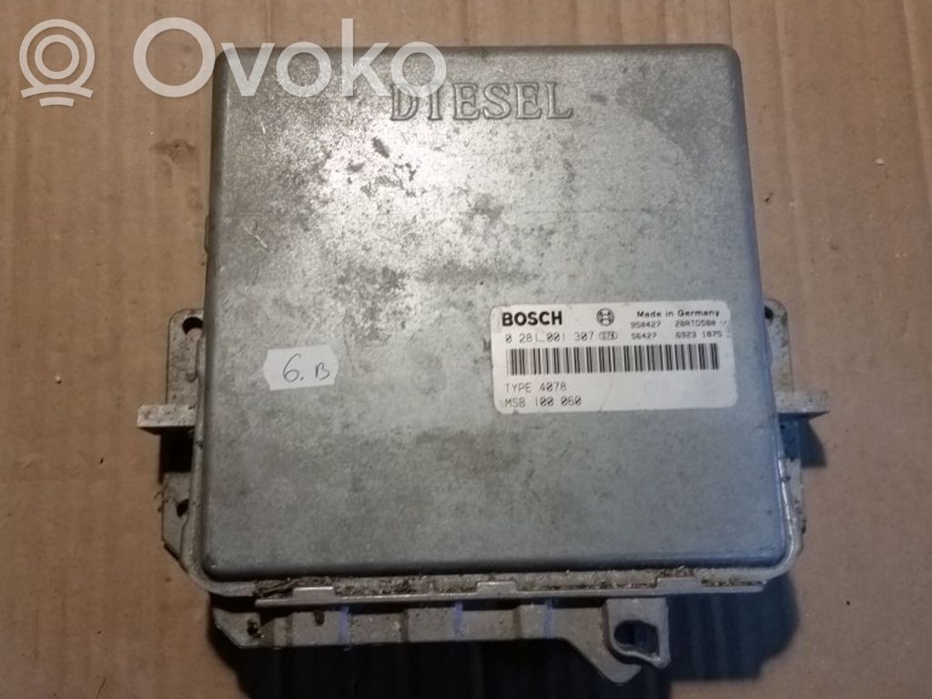 Engine control unit/module   0281001307,MSB100060,28RTD580