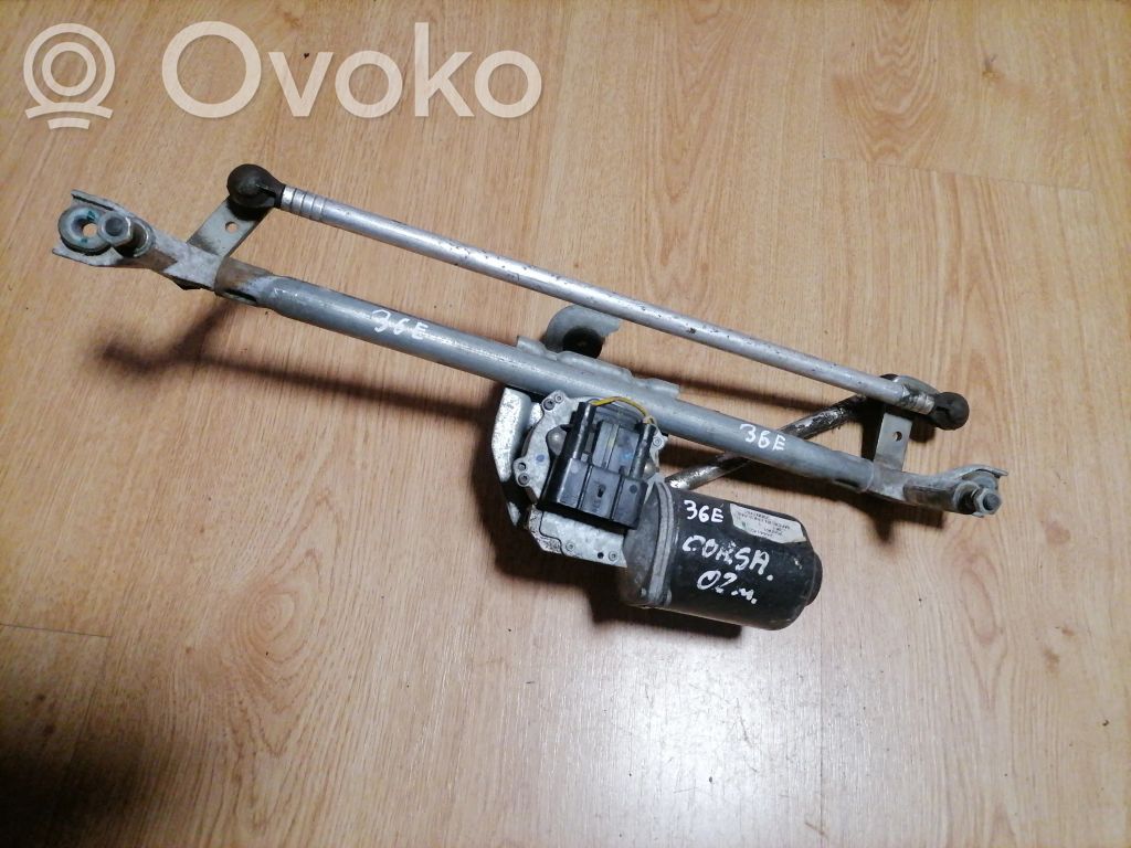 Opel Corsa C Wischergestänge Wischermotor vorne 
